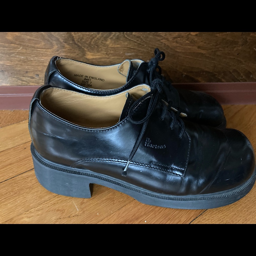 Dr Martens Black Heeled Shoes